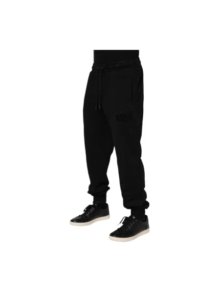 Joggery Dolce And Gabbana z logo czarne