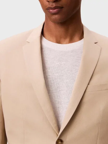 Лляний піджак Calvin Klein бежевий