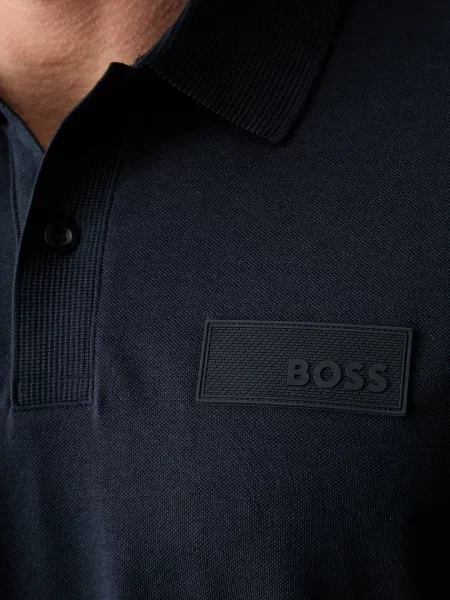 BOSS Green поло Paddy Structure зелене