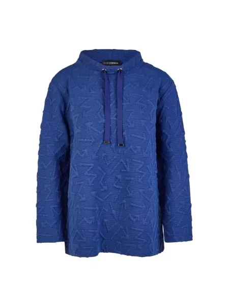 Dzianinowy sweter Doris Streich niebieski