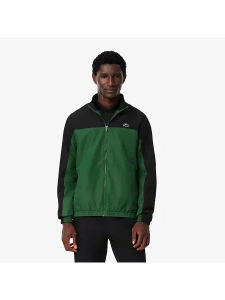 Lacoste Dres Z Zamkiem Z Blokadą Koloru Regular Fit czarny