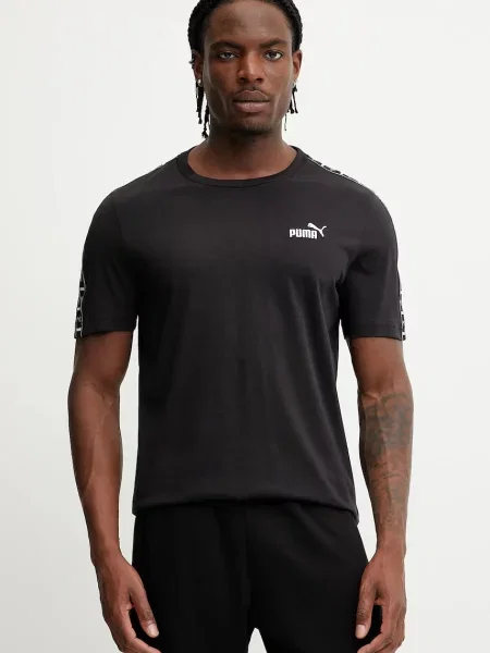 Тениска Puma с апликация черно