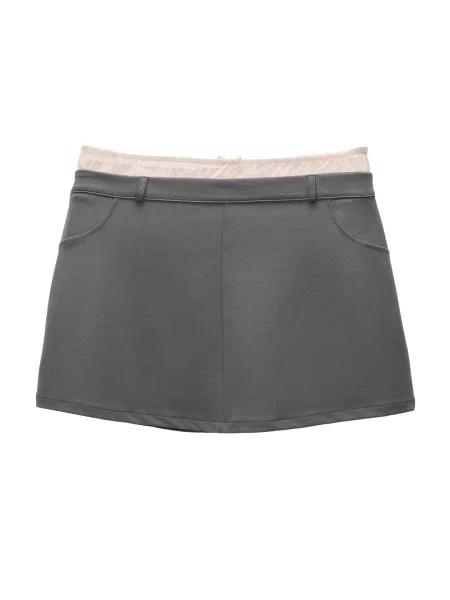 Pull&Bear Szoknyák sötétszürke / púder