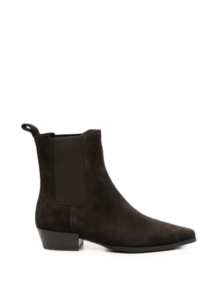 Botine Strategia Shoes din piele de căprioară maro