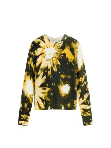 Desigual Pulover galben lămâie / galben deschis negru