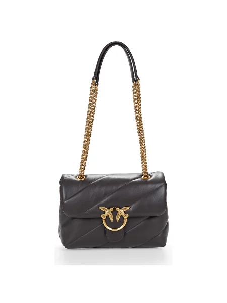 Geanta crossbody Pinko din piele clasică maro