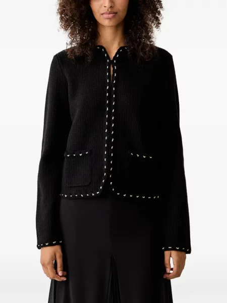 Bouclé cardigan Luisa Spagnoli negru