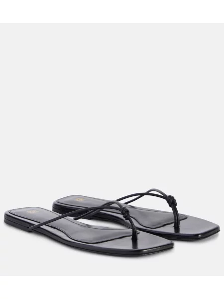 Chiloți tanga Toteme din piele negru