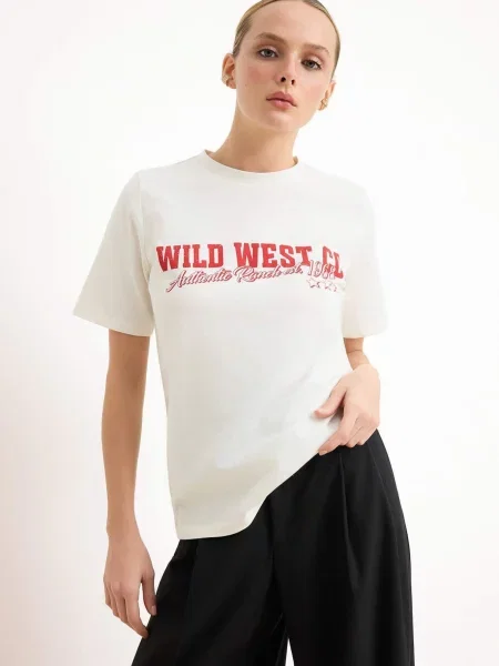 Trendyol Tricou roșu alb