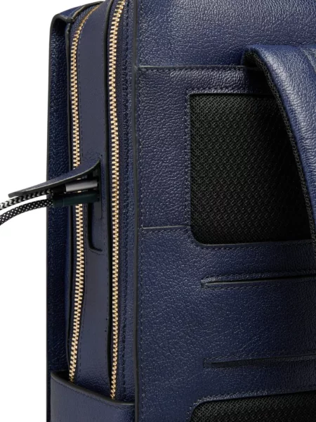 Torba na laptopa Piquadro skórzana niebieska