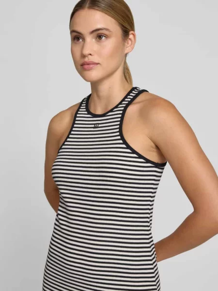 Sukienka w fasonie krój slim fit w dzianinowym wyglądzie Anine Bing pomarańczowa