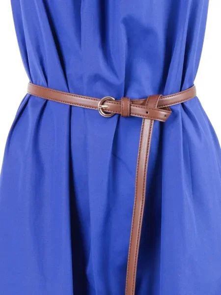 Cu centură rochie maxi Max Mara albastru