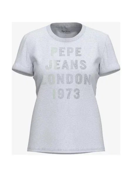 Koszulka z krótkim rękawem Pepe Jeans Agnes w kolorze jasnoszarym XS szara