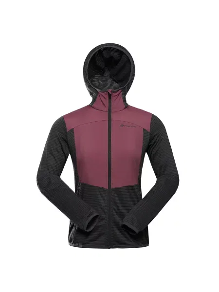 Bluza trekkingowa z kapturem Alpine Pro Zolla fioletowa