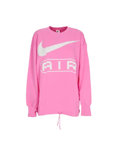 Lekka bluza sportowa Nike z dekoltem w serek różowa