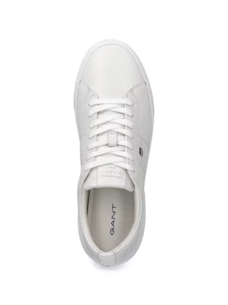 Sneakerși Gant cu autograf alb