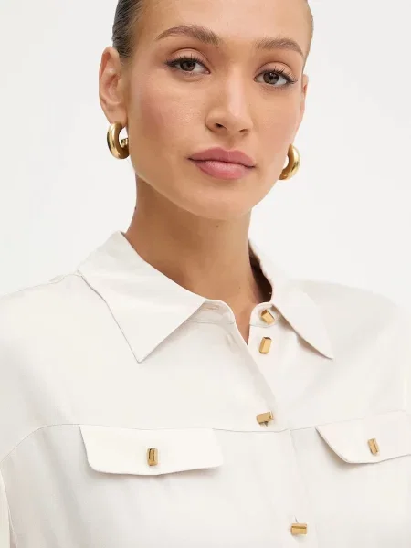 Marciano Guess sukienka ANITA midi rozkloszowana beżowy