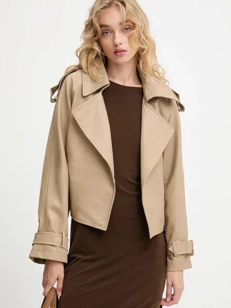 Куртка Answear.LAB перехідна oversize бежевий