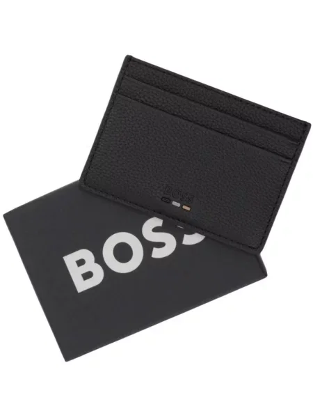 Műbőr pénztárca Boss fekete