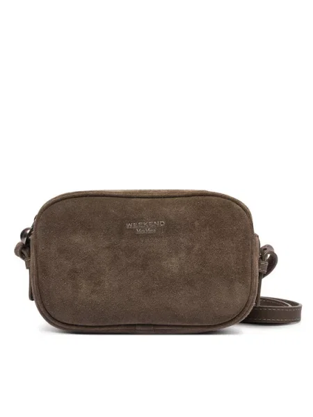 Weekend MaxMara Geantă poștaș Wkastruzzo | piele întoarsă bej