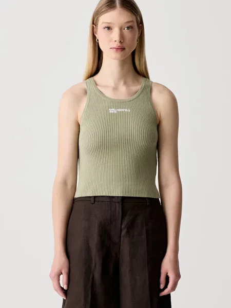 Karl Lagerfeld Jeans crop top pentru femei cu verde