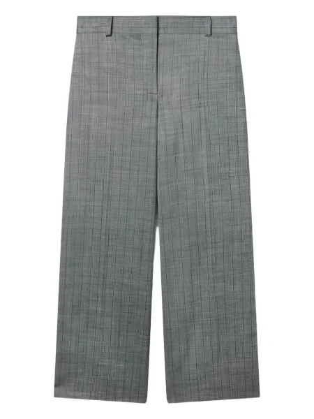 Pantaloni Stella Mccartney de lână în carouri gri