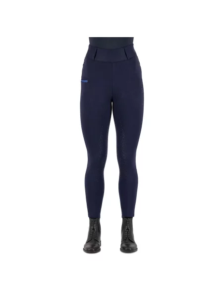 Legginsy jeździeckie z pełną przyczepnością Imperial Riding Comfi Sparks niebieskie
