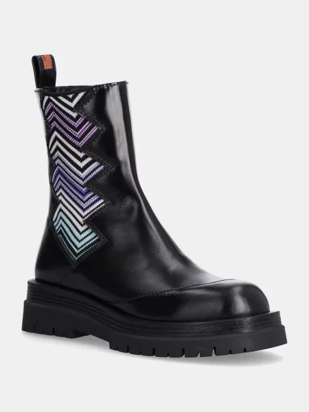 Missoni botine Kaya femei cu plat negru