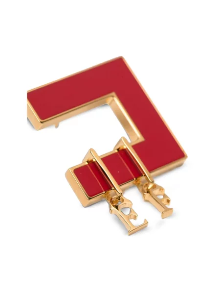 Kolczyki Elisabetta Franchi z logo czerwone