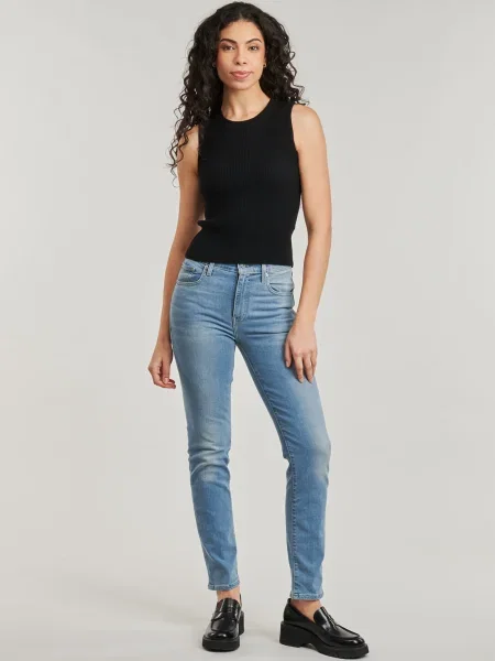 Blugi drepți Levi's® cu talie înaltă albastru
