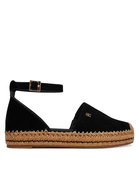 Εσπαντρίγιες Tommy Hilfiger Th Platform Espad Suede Strap μαύρο