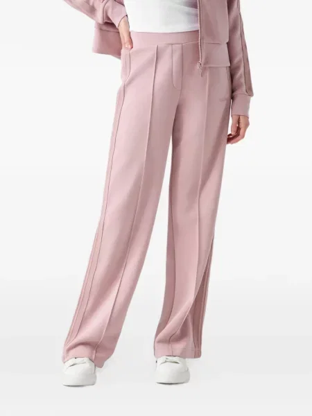 Pantaloni Guess alergare cu autograf roz