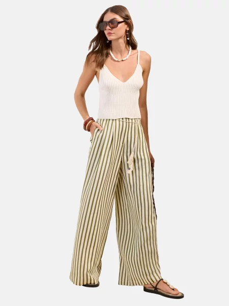 Friends Like These Pantaloni cutați oliv alb