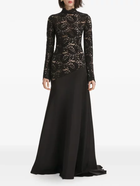 Rochie maxi 2310 Studio din dantelă lungă de costum negru