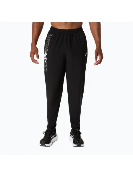 Pantaloni de alergare pentru bărbați ASICS Icon performance black/cream negru