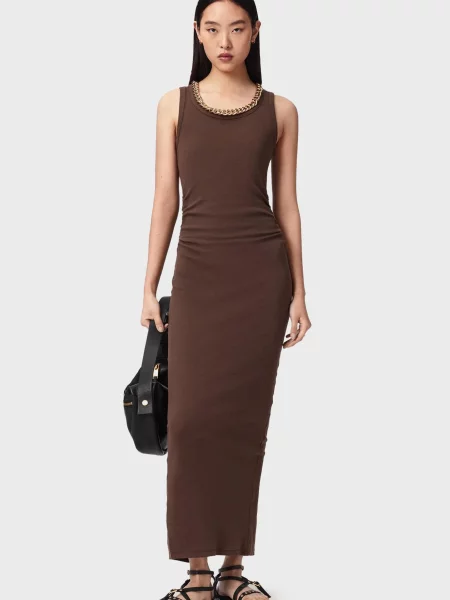 Сукня Allsaints коричнева