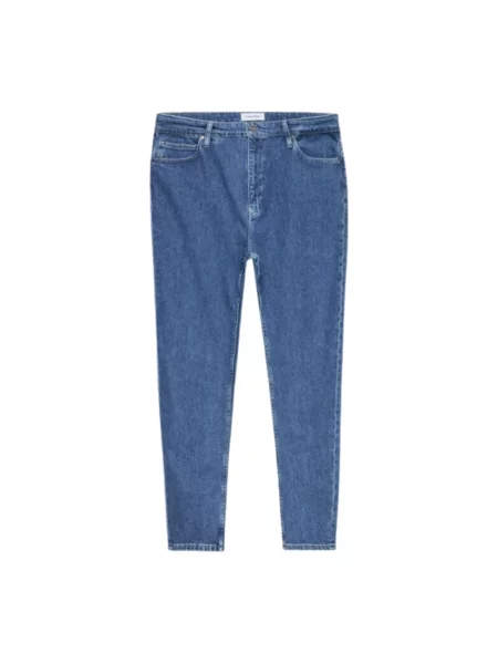 Zwężane dżinsy Calvin Klein z wysoką talią niebieski