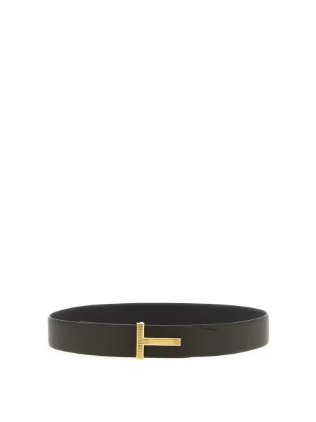 Pasek Tom Ford skórzany czarny