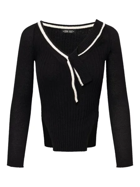 Dzianinowy top Elena Velez czarny