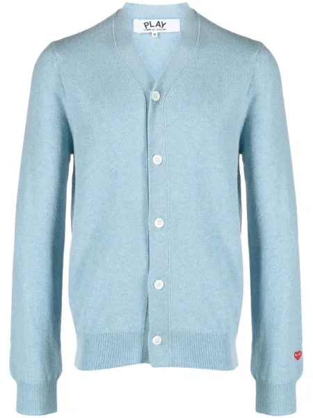 Cardigan Comme Des Garcons Play cu decolteu în V albastru