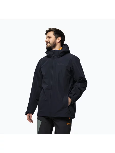 Jack Wolfskin férfi esőkabát Fernblick 2L éjszakai Fernblick 2L kék