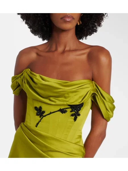 Rochie Clio Peppiatt din satin verde