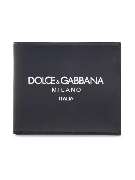 Portfel Dolce And Gabbana skórzany niebieski