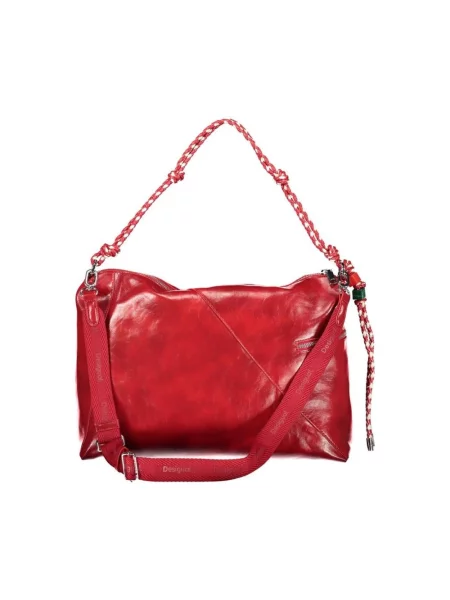 Torebka hobo Desigual z logo czerwona