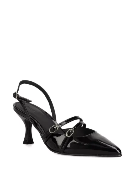 Pantofi cu toc Alohas din piele slingback negru