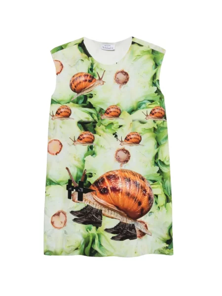 Rochie mini The Artistylist fără mâneci cu imagine verde