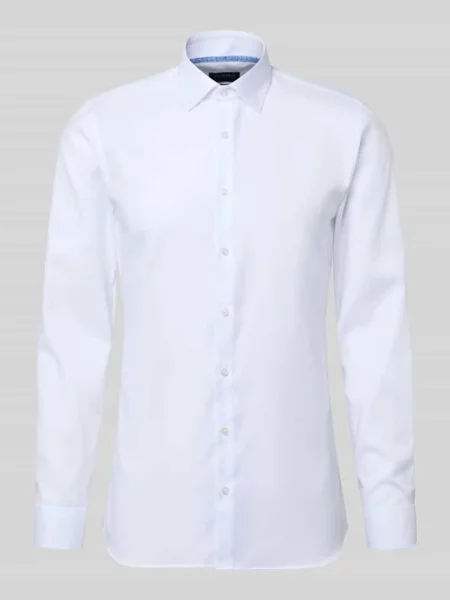 Koszula biznesowa o kroju Super Slim Fit z kołnierzykiem typu kent Olymp No. Six biała