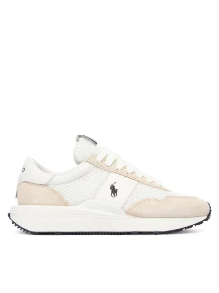 Sneakersy z mieszanki skóry TRAIN Polo Ralph Lauren białe
