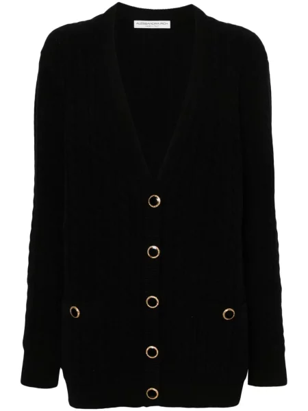 Kardigan Alessandra Rich wełniany czarny