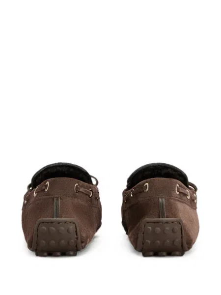 Pantofi loafer Tod's din piele de căprioară maro